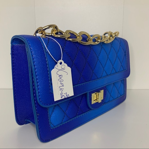 Blue Ombré Handbag w/ Crossbody Strap - Picture 2 of 3